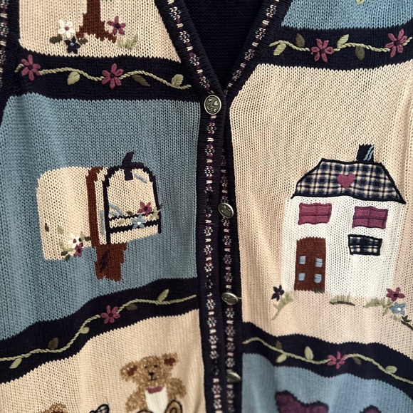 Northern Reflections Vintage Multicolor Knit Sweater Vest M-L - Picture 3 of 7